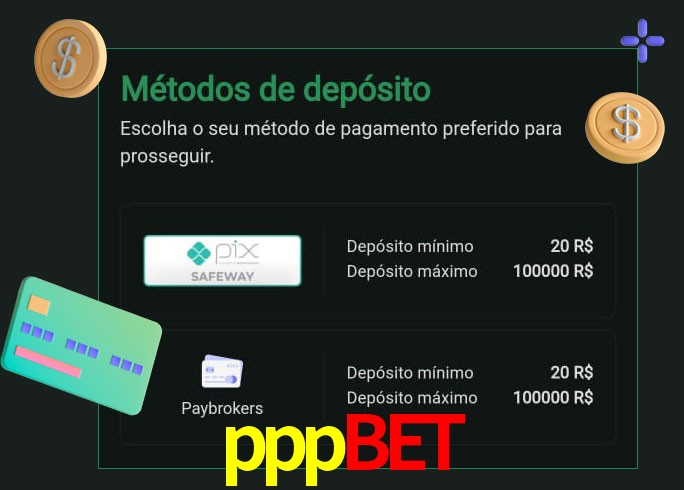 O cassino pppbet oferece uma grande variedade de métodos de pagamento